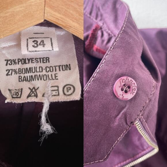 Vintage 80's Plum Zip Up Jumpsuit / Scharfex / Sz 34 / READ / Flight Suit - Picture 8 of 10